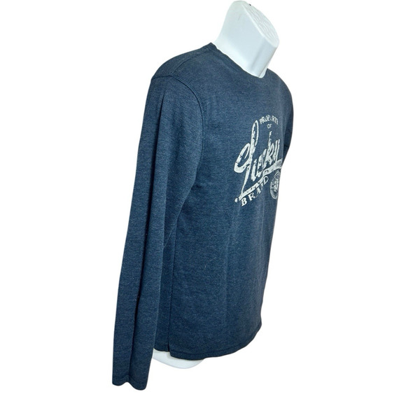 Men's Lucky Brand Shirt Sz Small Blue Long-Sleeve Thermal Sweater Top Casual - Picture 5 of 7